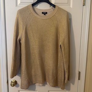 Cream and Gold Express Sweater Size Large
